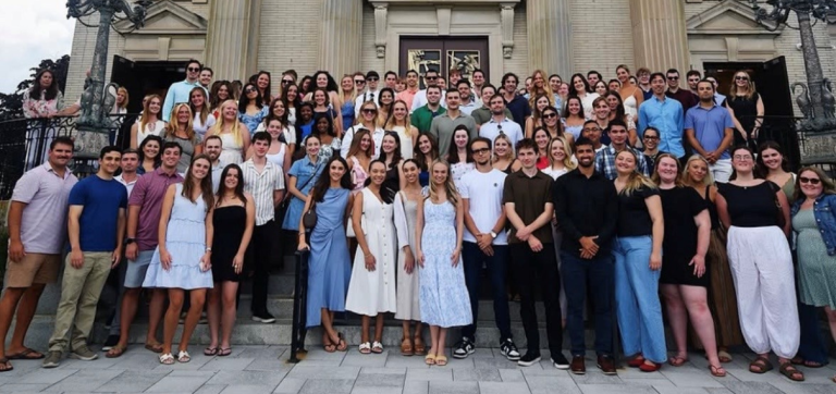 Pizza to Pews draws Gen Z faithful to packed Jersey Shore Mass