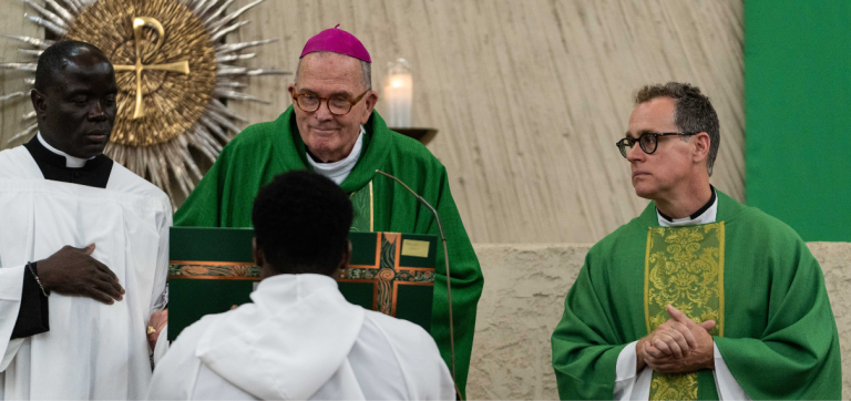 Bishop installs Father Wilson as pastor of St. Rose of Lima Parish, Freehold