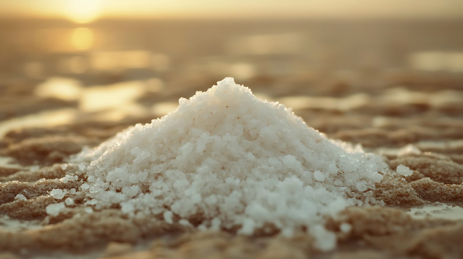 salt pile glowing evening sun salt flat 1536x861 1